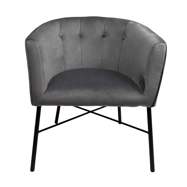 Кресло AksHome Almond серый, велюр 80890 Фото № 5