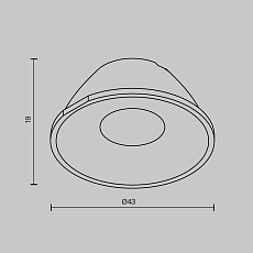Линза Maytoni Technical Downlight для Alfa LED 36° LensCD43-36 1