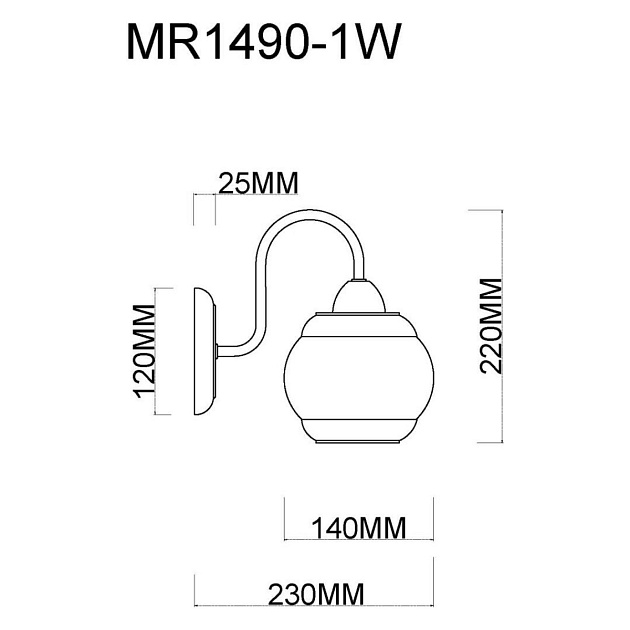 Бра MyFar Kris MR1490-1W изображение 2 Бра MyFar Kris MR1490-1W Фото № 2