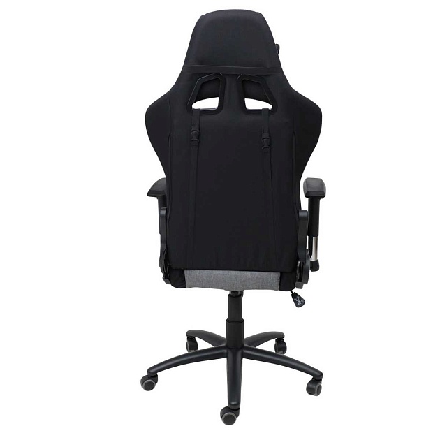 Игровое кресло AksHome Savage серый + черный, ткань 83800 Фото № 11