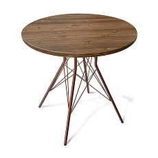 Кухонный стол Sheffilton SHT-TU2-1/70 МДФ медный/орех светлый 6691686901