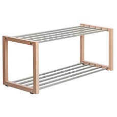 Обувница AksHome Fortuna светлое дерево/металл 62178