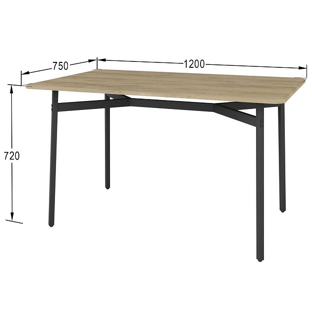 Кухонный стол Мебелик Кросс 007863 изображение 3 Кухонный стол Мебелик Кросс 007863 Фото № 3