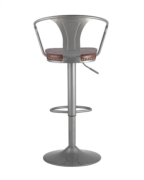 Барный стул Tolix Arms Soft серебристый регулируемый F2535L GREY 7083+PU7002 Фото № 3