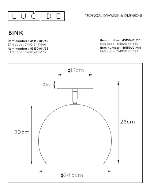 Спот Lucide Bink 45150/01/35 изображение 2 Спот Lucide Bink 45150/01/35 Фото № 2