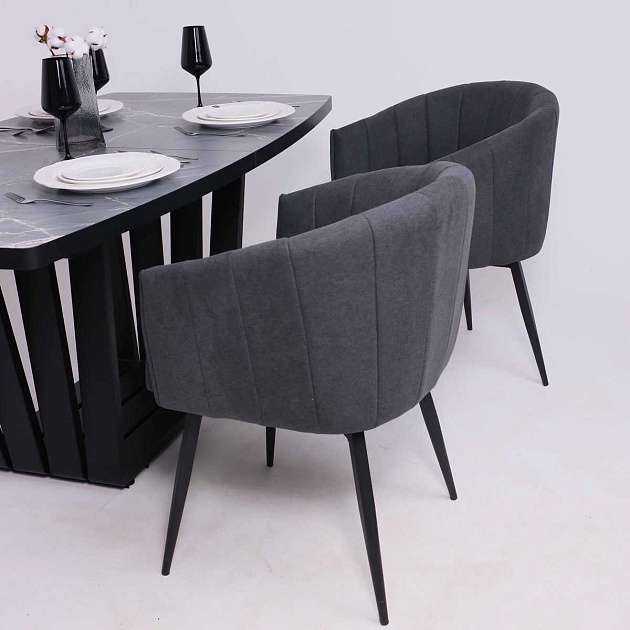 Поворотное кресло AksHome Melon серый, ткань 73215 Фото № 3