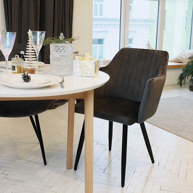 Кресло AksHome Brit серый, велюр 63392 изображение 8 Кресло AksHome Brit серый, велюр 63392 Фото № 8