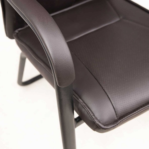 Офисный стул AksHome Oscar коричневый, экокожа, цвет каркаса черный 87599 Фото № 7