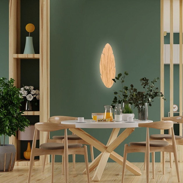 Настенный светильник TK Lighting 4678 Hoja Wood Фото № 3
