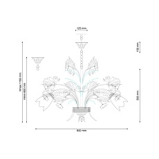 Подвесная люстра Lucia Tucci Fiori Di Rose 1760.8 3