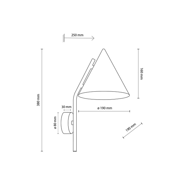 Настенный светильник TK Lighting CONO BROWN a070964 Фото № 3