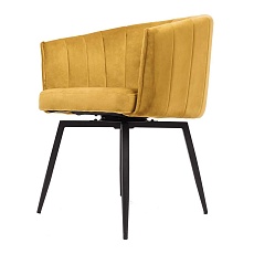 Поворотное кресло AksHome Melon карри, велюр 79678 3