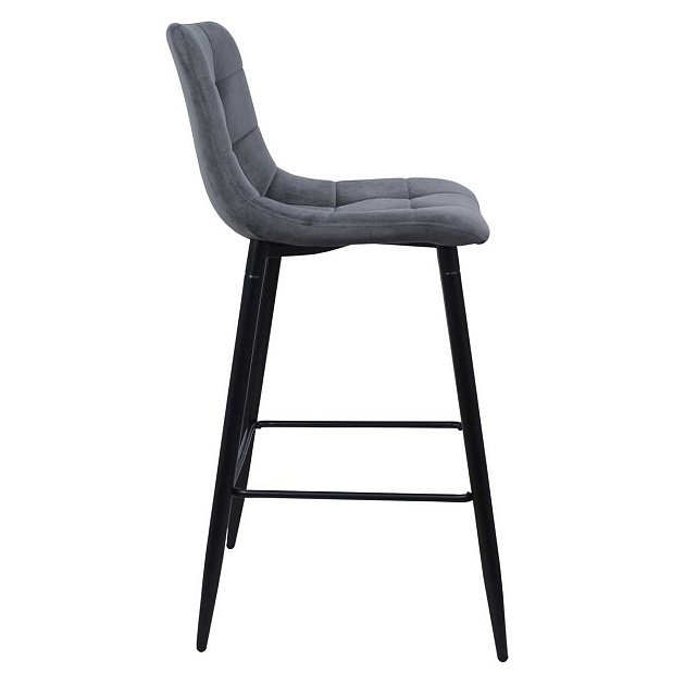 Барный стул AksHome Stella серый, велюр 75814 Фото № 4