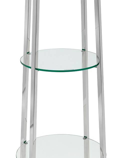 Стеллаж Stool Group Ланс прозрачное стекло сталь серебро EDCS-005 Фото № 4