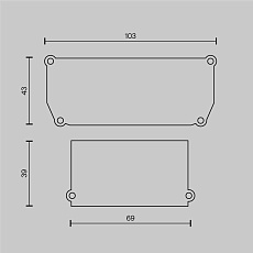 Заглушка Maytoni Technical (4 шт) ALM012EC-SC-B 1