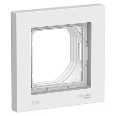 Рамка 1-постовая Systeme Electric AtlasDesign Aqua белая ATN440101