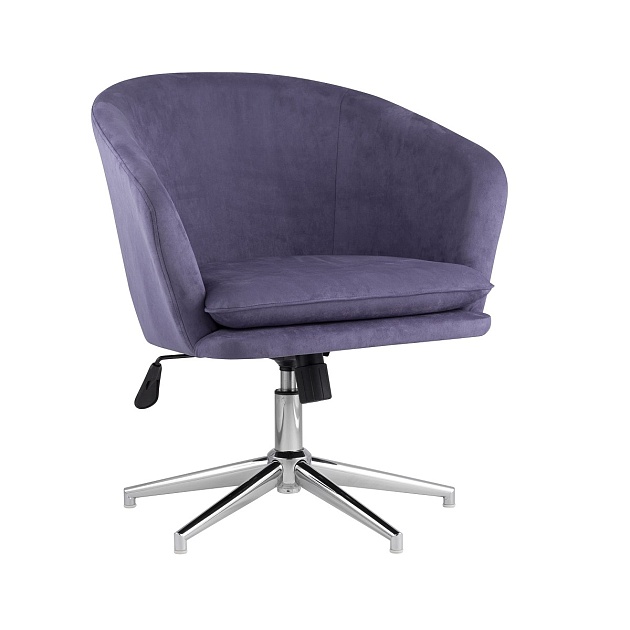 Поворотное кресло Stool Group Харис регулируемое замша синий HARRIS HY-82 Фото № 1