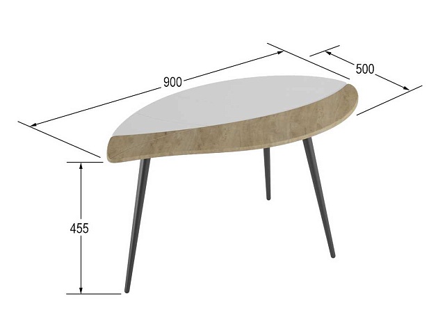 Журнальный стол Мебелик Лайм 007376 изображение 3 Журнальный стол Мебелик Лайм 007376 Фото № 3