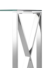 Консоль Stool Group КРОСС 115х30 прозрачное стекло сталь серебро ECST-008 2