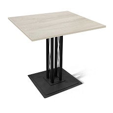 Кухонный стол Sheffilton SHT-TU6-BS1/80/80 ЛДСП черный/дуб беленый 1595789601