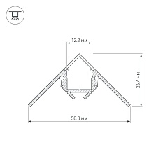 Профиль Arlight ARH-DECORE-S12-EXT-F-2000 ANOD внешний 023897 1