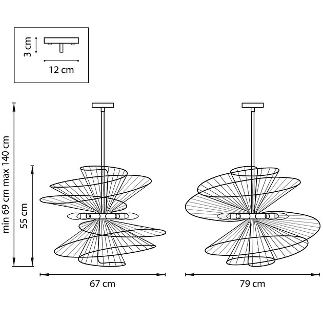 Подвесная люстра Lightstar Zeta 728183 изображение 2 Подвесная люстра Lightstar Zeta 728183 Фото № 2