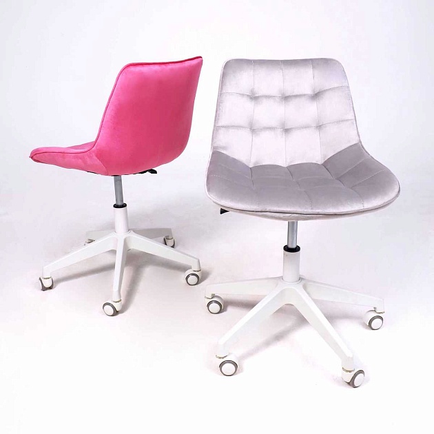 Поворотное кресло AksHome Carolyn велюр, фуксия 91956 Фото № 7