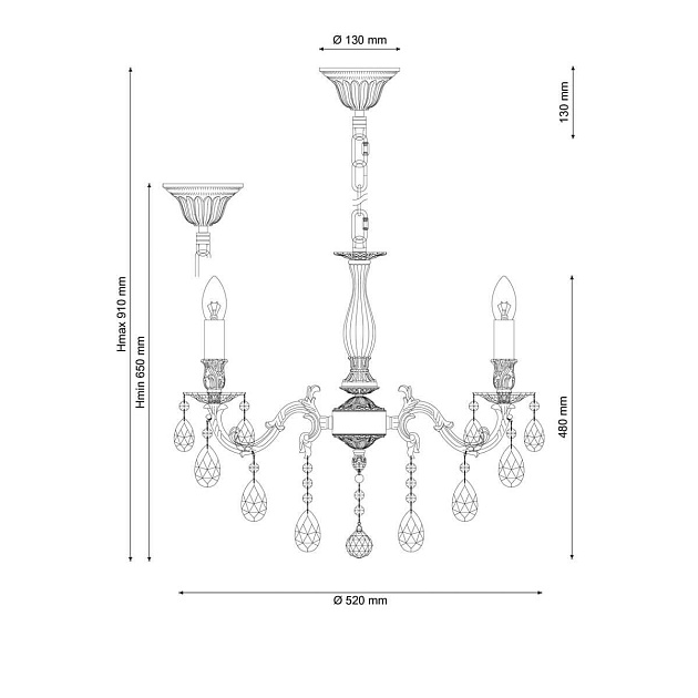 Подвесная люстра Lucia Tucci Firenze 141.5 Antique Фото № 2