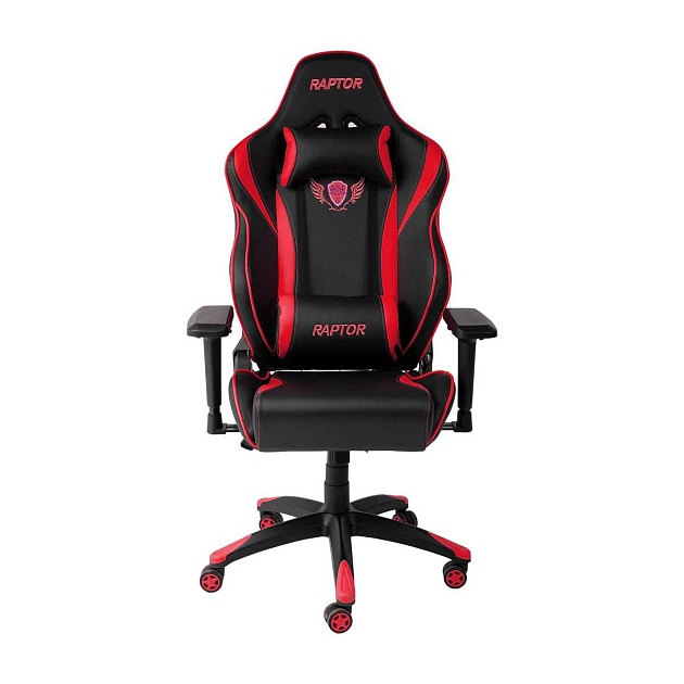 Игровое кресло AksHome Raptor красный + черный, экокожа 45721 изображение 5 Игровое кресло AksHome Raptor красный + черный, экокожа 45721 Фото № 5