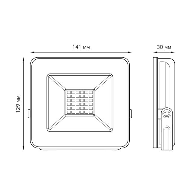 Прожектор светодиодный Gauss 30W 613100330 Фото № 7