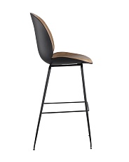 Барный стул Stool Group Турин со спинкой бежевая экокожа черные ножки 9329C BEIGE 2