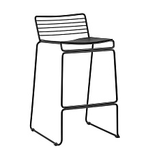 Полубарный стул Stool Group Danny черный с черной подушкой DN-S26 BL/BL