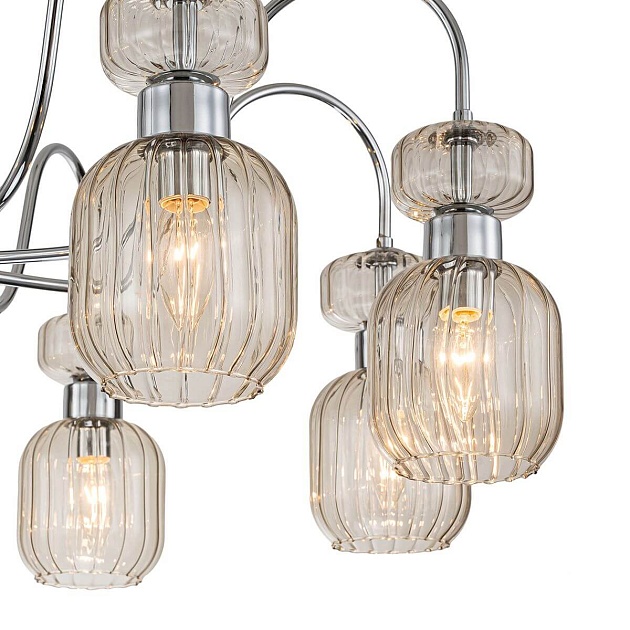 Потолочная люстра Escada Gloss 1141/8PL Chrome/Beige изображение 2 Потолочная люстра Escada Gloss 1141/8PL Chrome/Beige Фото № 2