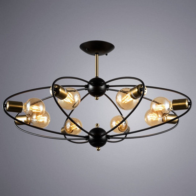 Потолочная люстра Arte Lamp Glasgow A1963PL-8BK Фото № 2
