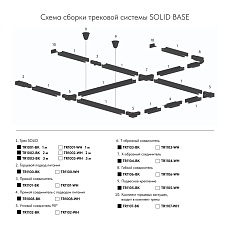 Шинопровод Denkirs Solid Base TR1003-BK/1 1