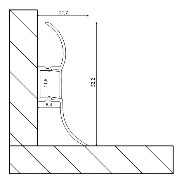 Профиль с экраном SWG ARC-5319PL 001762 изображение 2 Профиль с экраном SWG ARC-5319PL 001762 Фото № 2
