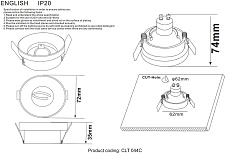 Встраиваемый светильник Crystal Lux CLT 044C BL 1