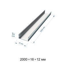 Профиль накладной серебро 2м. Apeyron 08-10-01 2