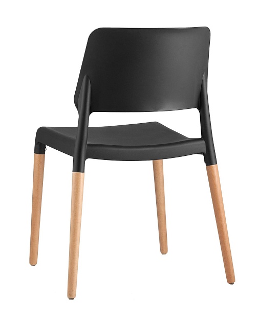 Кухонный стул Stool Group BISTRO черный с деревян. ножками 8086 BLACK изображение 4 Кухонный стул Stool Group BISTRO черный с деревян. ножками 8086 BLACK Фото № 4