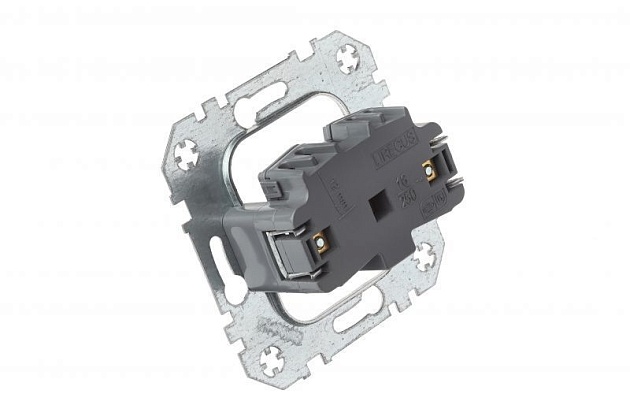 Розетка 2P Liregus Epsilon серебро 28-175 Фото № 3