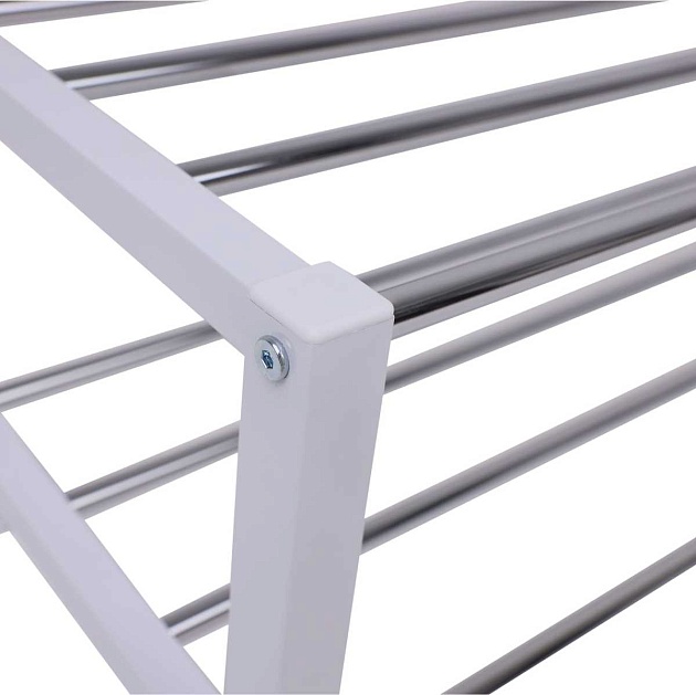 Обувница AksHome Iris белый/металл 77629 изображение 2 Обувница AksHome Iris белый/металл 77629 Фото № 2