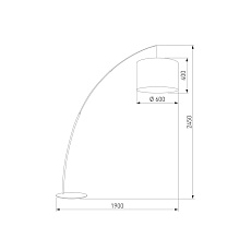 Торшер TK Lighting 5487 Moby Gray 1