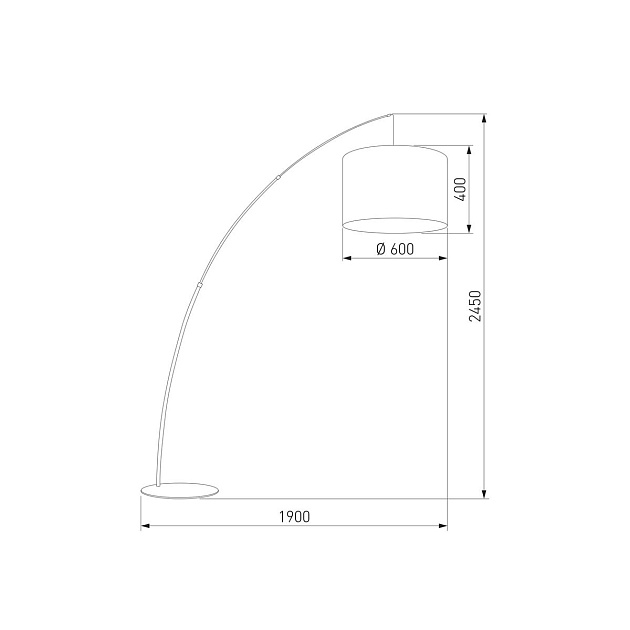 Торшер TK Lighting 5487 Moby Gray Фото № 2