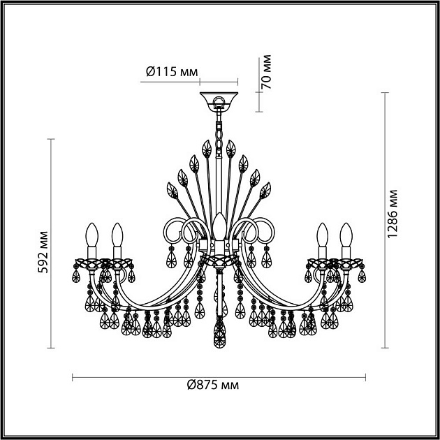 Подвесная люстра Odeon Light Hall Versia 4977/10 изображение 6 Подвесная люстра Odeon Light Hall Versia 4977/10 Фото № 6