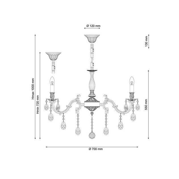 Подвесная люстра Lucia Tucci Firenze 141.8 Coffe Gold Фото № 2