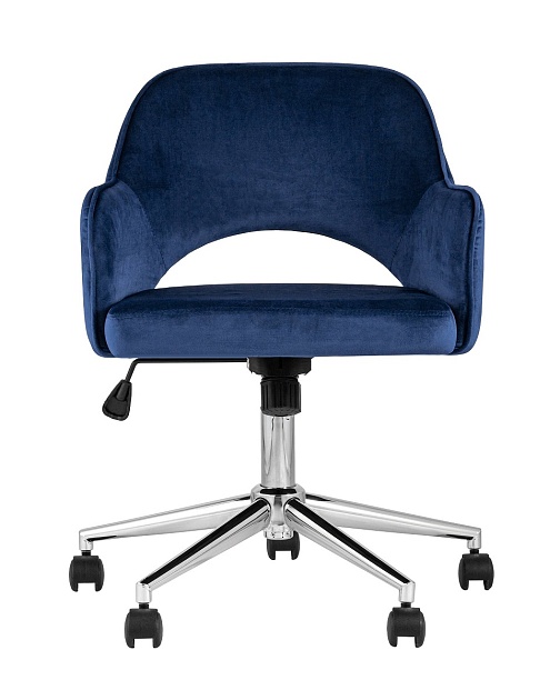 Офисное кресло Stool Group Кларк велюр синий CLARKSON BLUE CHROME Фото № 2
