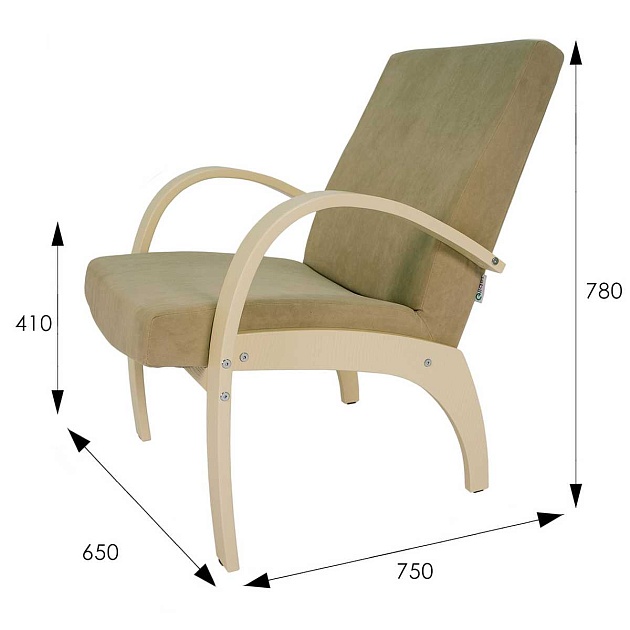 Кресло Мебелик Денди шпон 008380 изображение 4 Кресло Мебелик Денди шпон 008380 Фото № 4