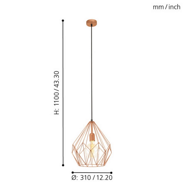 Подвесной светильник Eglo Vintage 49258 изображение 2 Подвесной светильник Eglo Vintage 49258 Фото № 2