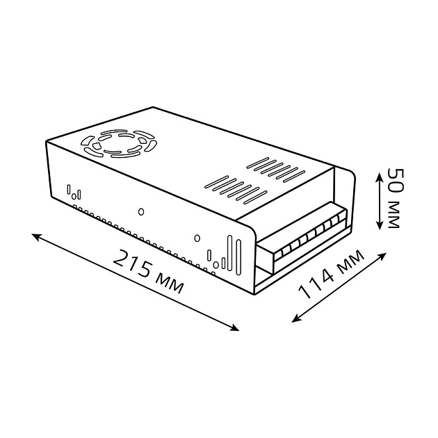 Блок питания Gauss Led Strip PS 12V 400W IP20 40A 202003400 Фото № 3