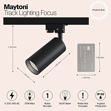 Трековый светильник Maytoni Track TR004-1-GU10-B 1